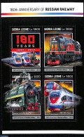 Sierra Leone 2017 180th Anniversary Of Russian Railway, Mint NH, Transport - Railways - Trenes