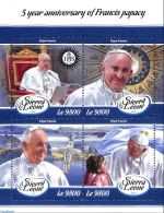 Sierra Leone 2018 5 Year Anniversary Of Pope Francis, Mint NH, Religion - Pope - Pausen