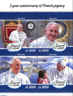 Sierra Leone 2018 5 Year Anniversary Of Pope Francis, Mint NH, Religion - Pope - Papas