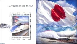 Sierra Leone 2018 Japanese Speed Trains, Mint NH, History - Transport - Flags - Railways - Trains