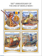 Sierra Leone 2018 100th Anniversary Of The End Of World War I, Mint NH, History - Transport - Militarism - World War I - Militaria