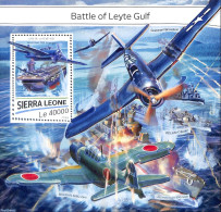 Sierra Leone 2018 Battle Of Leyte Gulf, Mint NH, History - Transport - Militarism - Aircraft & Aviation - Ships And Bo.. - Militaria