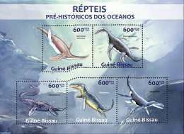 Guinea Bissau 2013 Prehistoric Water Animals, Mint NH, Nature - Prehistoric Animals - Prehistorisch