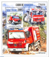 Guinea Bissau 2013 Fire Engines, Mint NH, Transport - Automobiles - Fire Fighters & Prevention - Cars