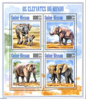 Guinea Bissau 2013 Elephants Of The World, Mint NH, Nature - Elephants - Guinea-Bissau