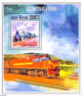 Guinea Bissau 2013 Steam Trains, Mint NH, Transport - Railways - Trenes