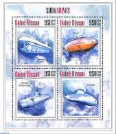 Guinea Bissau 2013 Submarines, Mint NH, Transport - Ships And Boats - Barcos