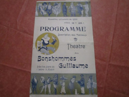 EXPOSITION UNIVERSELLE DE 1900 - THÉÂTRE Des BONSHOMMES GUILLAUME - Programme Description Des Tableaux - Expositions