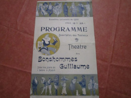 EXPOSITION UNIVERSELLE DE 1900 - THÉÂTRE Des BONSHOMMES GUILLAUME - Programme Description Des Tableaux - Tentoonstellingen