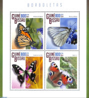 Guinea Bissau 2014 Butterflies, Mint NH, Nature - Butterflies - Guinée-Bissau