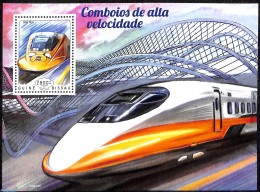 Guinea Bissau 2014 High Speed Trains, Mint NH, Transport - Railways - Trenes