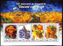 Guinea Bissau 2015 Vincent Van Gogh, Mint NH, Art - Paintings - Self Portraits - Vincent Van Gogh - Guinea-Bissau