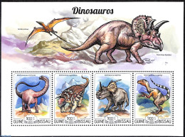 Guinea Bissau 2015 Dinosaurs, Mint NH, Nature - Prehistoric Animals - Prehistorisch