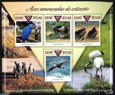 Guinea Bissau 2015 Endangered Birds, Mint NH, Nature - Birds - Birds Of Prey - Parrots - Penguins - Guinée-Bissau