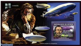 Guinea, Republic 2006 Zeppelins And Dirigibles, Mint NH, Science - Transport - Inventors - Aircraft & Aviation - Zeppe.. - Avions