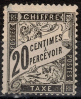 France Taxes 1882 Type Duval Y&T N° 17 Neuf Sans Gomme NSG (*) 2è Choix - 1859-1959 Gebraucht