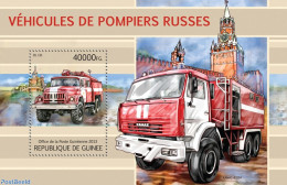 Guinea, Republic 2013 Fire Engines, Mint NH, Transport - Automobiles - Fire Fighters & Prevention - Voitures