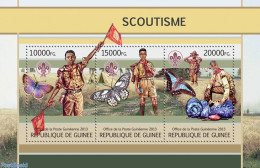 Guinea, Republic 2013 Scouts, Mint NH, Nature - Sport - Butterflies - Scouting - Autres & Non Classés