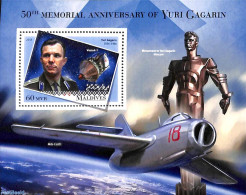 Maldives 2018 Yuri Gagarin S/s, Mint NH, Transport - Space Exploration - Malediven (1965-...)