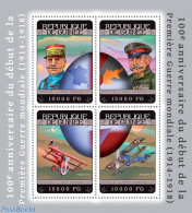 Guinea, Republic 2014 World War I , Mint NH, History - Transport - Aircraft & Aviation - World War I - Aviones