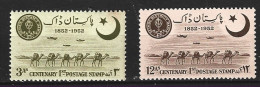 PAKISTAN. N°63-4 De 1952. Centenaire Du Timbre Du District De Scinde. - Pakistán