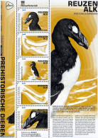 Netherlands - Personal Stamps TNT/PNL 2023 Preh. Animals 5v M/s, Reuzen Alk, Mint NH, Nature - Birds - Prehistoric Ani.. - Préhistoriques