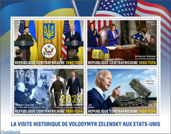 Central Africa 2023 Volodymyr Zelenskyy Visits United States, Mint NH, History - American Presidents - Churchill - Pol.. - Sir Winston Churchill