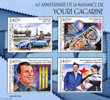 Djibouti 2019 Yuri Gagarin 4v M/s, Mint NH, Transport - Automobiles - Space Exploration - Voitures