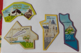 Lot De 4 Aimants Le Gaulois 03 18 50 70 Magnet - Turismo