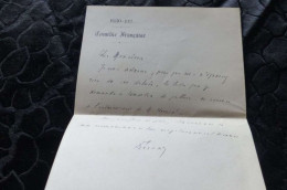 VP-222 ,  Autographe De Pierre Fresnay Sur Une Lettre Manuscrite De La Comédie Française - Acteurs & Comédiens