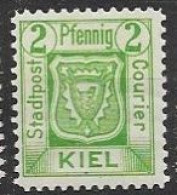 Kiel 1897 Two Different Green Tones Mnh ** (2mm Gum Disturbance On Dark Green Stamp) 2 Scans - Privatpost