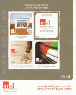 2010 United Arab Emirates Aluminium Flags Falcon Birds Horses Souvenir Sheet MNH - Ver. Arab. Emirate