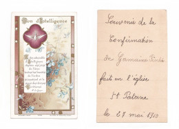 Orléans, Confirmation De Germaine Pinta, 1910, Don D'intelligence, Saint Esprit Cit. P. De Geyer, éd. Bouasse Jeune 3996 - Devotieprenten