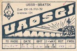 AK 213601 QSL - USSR - Bratsk - Radio Amatoriale