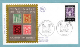 FDC France 1976 - Journée Du Timbre 1976 - Centenaire Du Type Sage - YT 1870 - Paris - 1970-1979