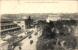 CPA Lyon Rhône, Bahnhof, Hotel Terminus - Other & Unclassified