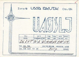 AK 213608 QSL - USSR - Irkutsk - Amateurfunk