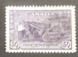 CANADA YT 217 OBLITERE "PIECE D ARTILLERIE" ANNÉES 1943/1946 - Gebruikt