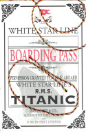 Titanic (White Star Line) Reproduction Du Billet D'embarquement (Boarding Pass) D'Isidor Straus - Andere & Zonder Classificatie