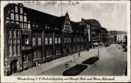 CPA Zabrze Hindenburg Oberschlesien, Bahnhofsplatz, Hauptpost, Haus Metropol - Schlesien