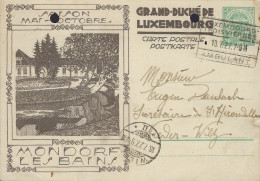 Luxembourg - Luxemburg - Carte-Postale  1927   Mondorf-les-Bains   Cachet Ambulant  Luxembourg-Troisvierges - Enteros Postales