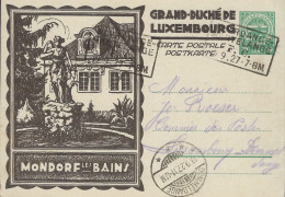 Luxembourg - Luxemburg - Carte-Postale  1927   Mondorf-les-Bains   Cachet Dommeldange - Entiers Postaux