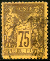 France,1876,YT#99,Sage U/N , 75 C.,cancell ,as Scan - 1898-1900 Sage (Type III)