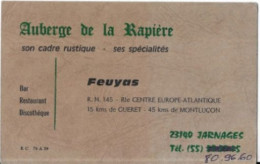 23 JARNAGES  . AUBERGE DE LA RAPIERE   . BAR RESTAURANT / DISCOTHEQUE - Autres & Non Classés