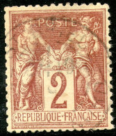 France,1876,YT#85,Sage U/N , 2 C.,cancell ,as Scan - 1898-1900 Sage (Tipo III)