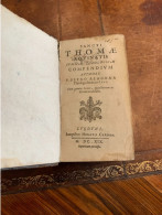 Livre Sancti Thomae Aquinatis Cardon 1619 - Before 18th Century