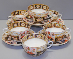 - 6 TASSES & 5 SOUCOUPES PORCELAINE FINE ANCIENNE BAYEUX? Signées En Bleu    E - Andere & Zonder Classificatie