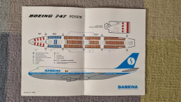 Sabena Boeing 747 FCY378 - Veiligheidskaarten