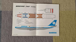 Sabena Boeing 747 FCY246 - Safety Cards