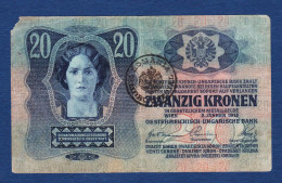 BANKNOTES-ROMANIA20-KR-OCUPATIA-AUSTRO-UNGARA-SUPRATIPAR-REGATUL-ROMANIEI-SEE-SCAN - Roemenië